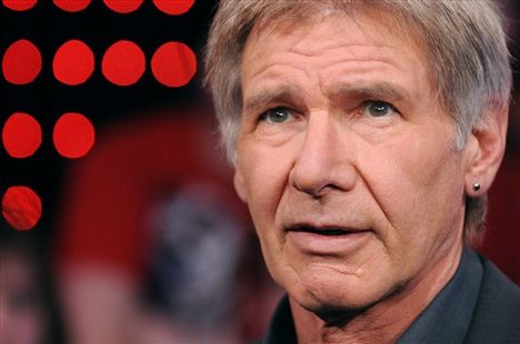 Actor Harrison ford scar : “crashed my car into a telephone pole ”