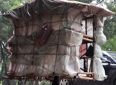 Liu Lingchao says portable home makes him feel free