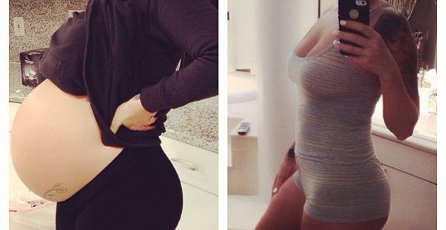 Celebrity Amber Rose Flaunts Post-Baby Body On Instagram