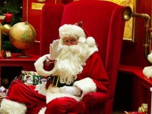 How does Santa get down the chminey