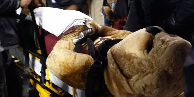 Mississippi State Mascot Injured by ESPN Cart