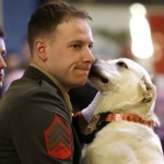 Sargent Ross Gundlach reunited with bomb sniffing dog