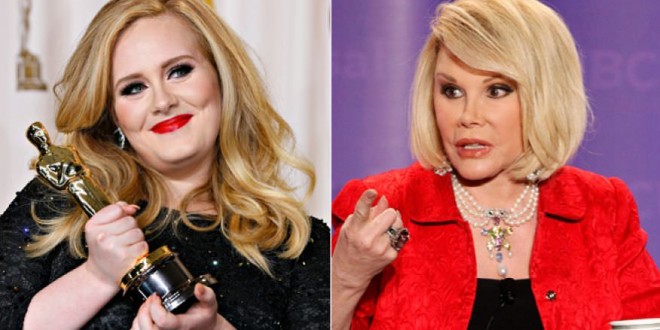 Joan Rivers makes fun of Adele's weight on Letterman