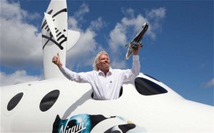 One first-class ticket flights to outer space : $200000 on richard Branson's Virgin Galactic
