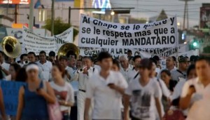 Mexicans rally for drug lord