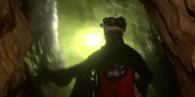 Chile underwater caves