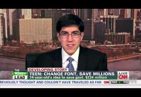 Teen Offers Idea to Save Government $136 Million per Year