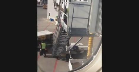 Air Canada luggage toss caught on camera