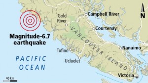 Canada : Magnitude 6.6 quake strikes off Vancouver Island