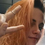 Kristen Stewart colours her hair orange