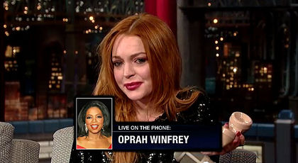 Lindsay Lohan, David Letterman prank call Oprah