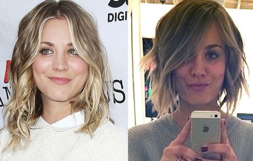 Kaley Cuoco Chops Off Hair (Photo)