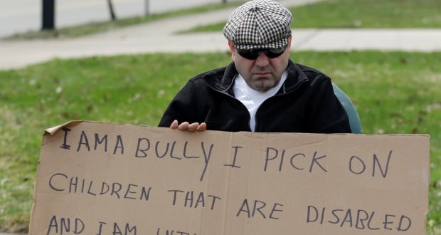 Man’s ‘bully’ sign punishment