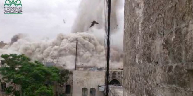 Aleppo hotel explosion : Blast destroys Syrian hotel, killing 14 people