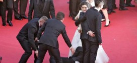 Cannes Film Festival 2014: Man dives under Ferrera's dress