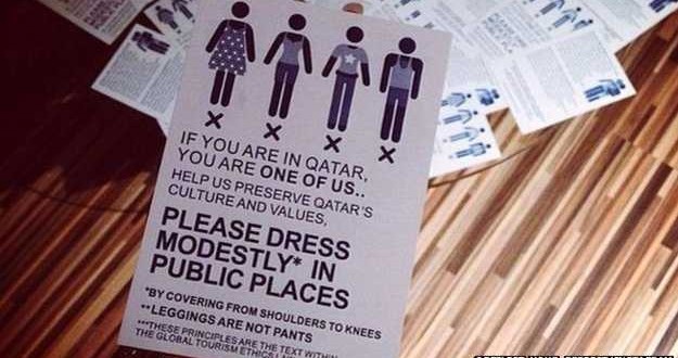 Qatar urges scantily clad Visitors to cover up