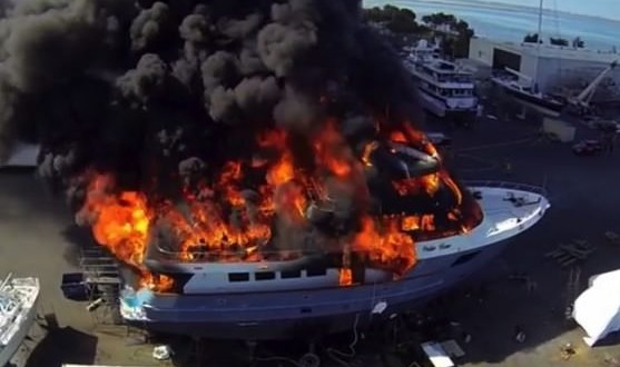 $24M yacht destroyed in fire