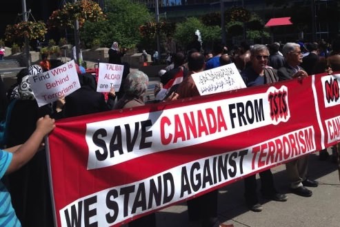 Calgary : Downtown rally against the violence in Iraq