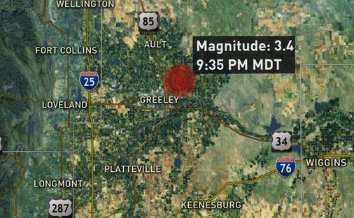 Earthquake hits Greeley area : no reports of injury or damage