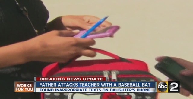 Father Beats Teacher With Baseball Bat