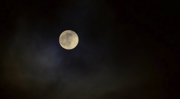 Full and Honey-Colored Moon in June