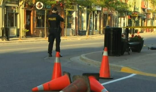 One man dead as road crew workers struck by car in Alliston