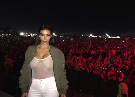 Kim K.'s sheer Bonnaroo look