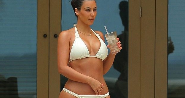 Kim Kardashian Shares white Bikini Photos From Kanye West Honeymoon