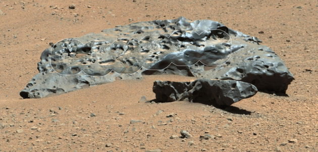 Nasa rover finds large iron meteorite on Mars