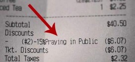 Diner gets rid of prayer discount