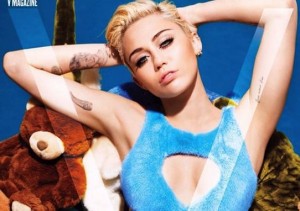 Miley's furry bathing suit