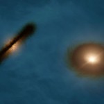 Researchers find binary star system with misaligned protoplanetary discs