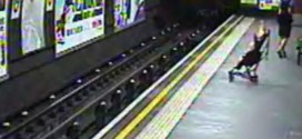 Toddler rescued from train tracks after pushchair rolls off platform