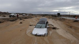 A hurricane washed away I-15 in Nevada