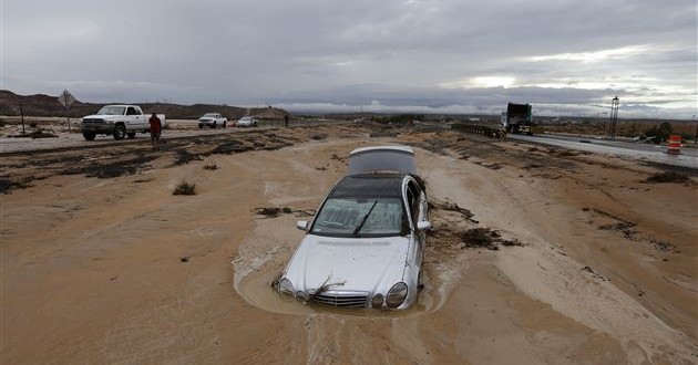 A hurricane washed away I-15 in Nevada