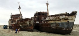 Aral Sea basin completely dried out