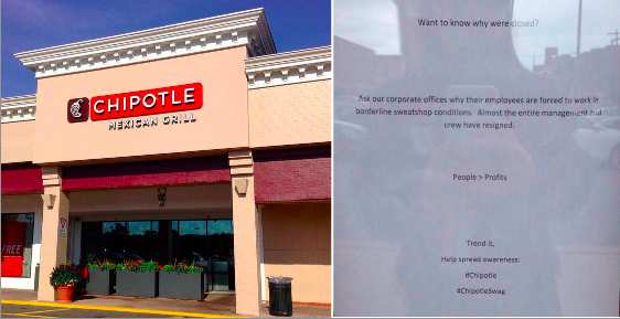 Chipotle Workers Quit, Shut Down Store, Because That Job Sucks (Video)