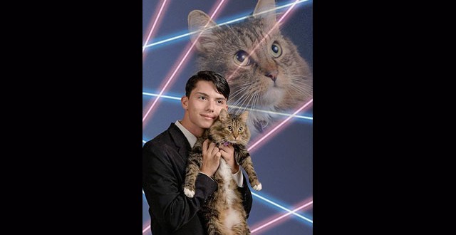 Draven Rodriguez Student’s weird cat yearbook photo bid