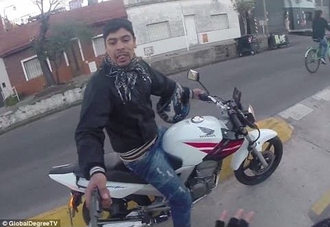 GoPro headcam captures robbery closeup