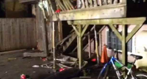 Halifax : Six people injured after deck collapses