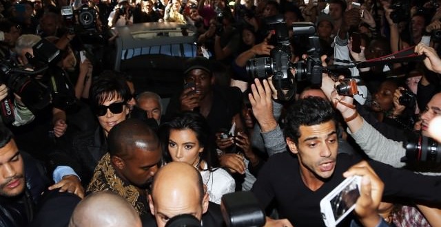 Kim Kardashian tackled in crowd in Paris
