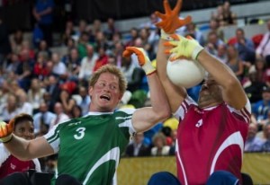 Prince Harry tries his hand at 'murderball'