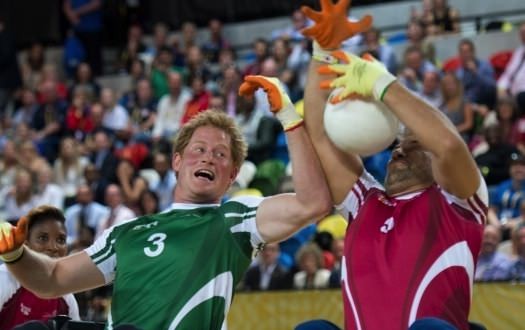 Prince Harry tries his hand at 'murderball'