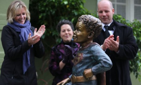 Jeffrey Baldwin 'Superman' statue unveiled in Greenwood Park