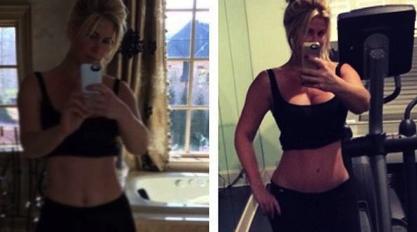 Kim Zolciak : Star Shows Off Her Post-Baby Tummy Tuck 'Before and After' on Facebook