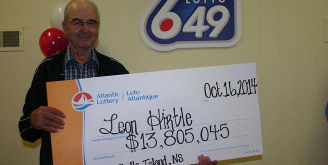 Nova Scotia lottery winner collects $13.8-million prize