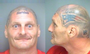 Victor Thompson Patriots Fan With Tom Brady Helmet Tattoo Arrested For Narcotics