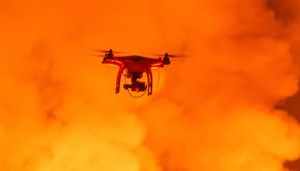 Volcanic eruptions : Drone films Icelandic volcano spewing lava