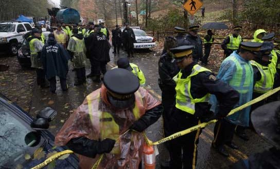 11-year-old girl detained after crossing police line at pipeline protest