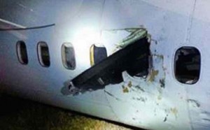 Air Canada crash : Plane propeller slices into window, hits passenger